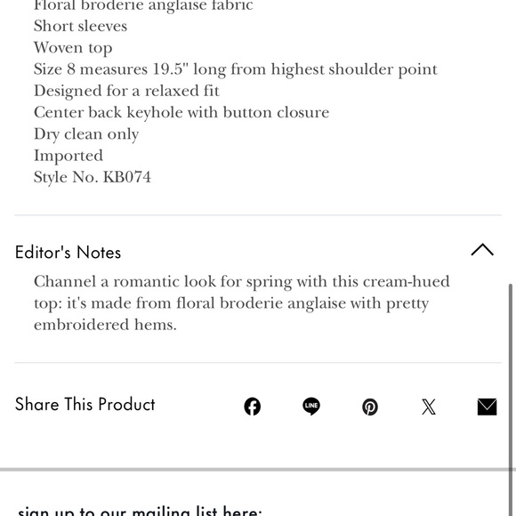 Kate Spade Floral Embroidered Cutwork Top, 8 - Picture 13 of 14